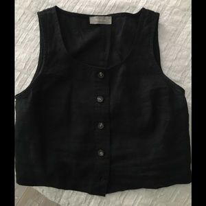 Everlane linen crop top